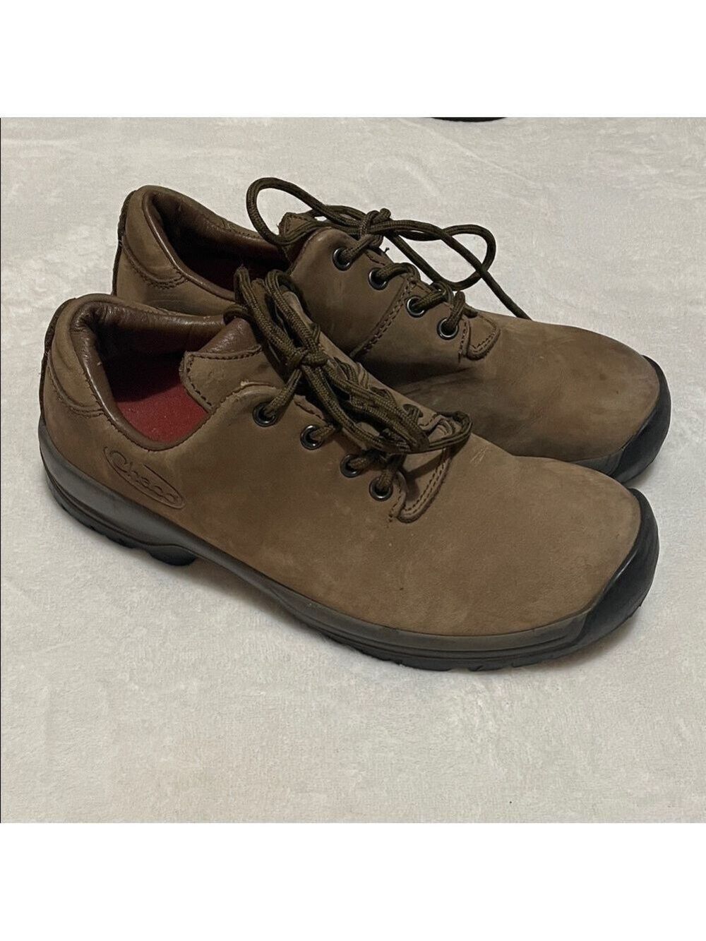 Chaco Pitkin Women’s Lace Up Cowhide Nubuck Trekking Hiking Shoes in Brown Sz 8